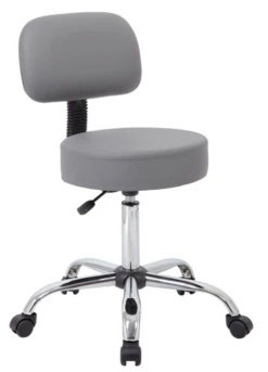 Medical Stool W/ Back Anti-Microbial Seat
