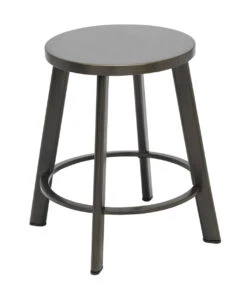 Metro Metal Stool With Wood Or Steel Seat 18"