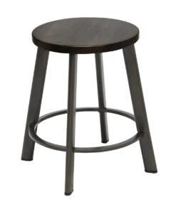 Metro Metal Stool With Wood Or Steel Seat 18" -Desk Elegant Shop 1320 metro 19 espresso 43616.1526502392