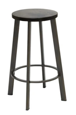 Metro Metal Stool With Wood Or Steel Seat Counter Height -Desk Elegant Shop 1321 metro counter barnwood 03176.1526563329