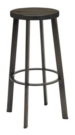 Metro Metal Stool With Wood Or Steel Seat Bar Height -Desk Elegant Shop 1322 metro stool BN 09679.1526564212