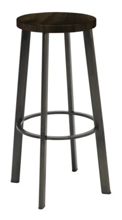 Metro Metal Stool With Wood Or Steel Seat Bar Height -Desk Elegant Shop 1322 metro stool ES 62222.1526564212