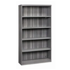 Aberdeen Laminate Bookcases, 3 And 5 Shelf -Desk Elegant Shop 16166 AB5S36LGS FrontAngle 69149.1635971822