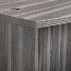 Aberdeen® Series 72” Bow Front Desk -Desk Elegant Shop 16172 ABD7242LGS FrontCorner 57270.1635876552
