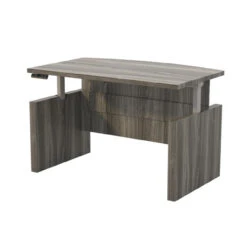 Desk Elegant Shop 42 Aberdeen® 72" Height-Adjustable Bow Front Desk With Base