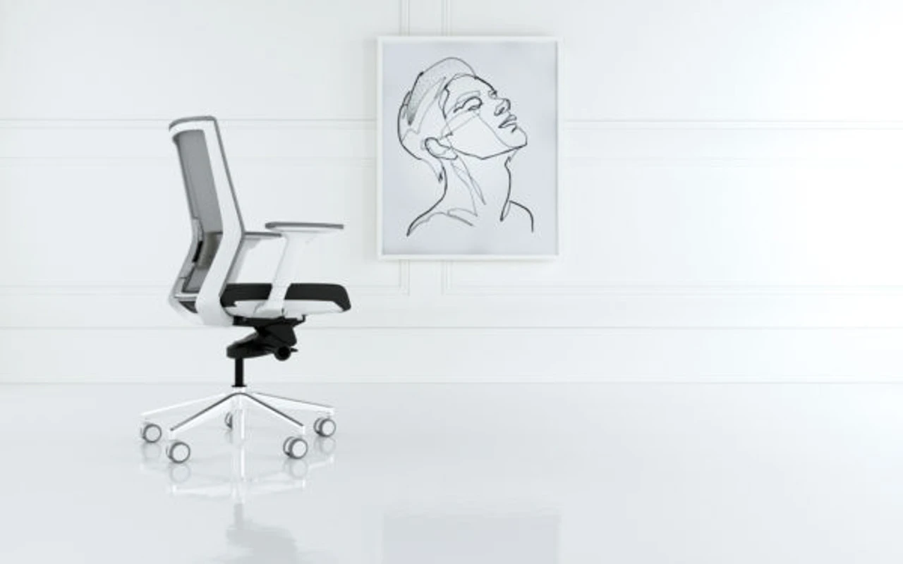 Zilo Grey Mesh White Frame Ergonomic Task Chair 13 Zilo Grey Mesh White Frame Ergonomic Task Chair - Image 11