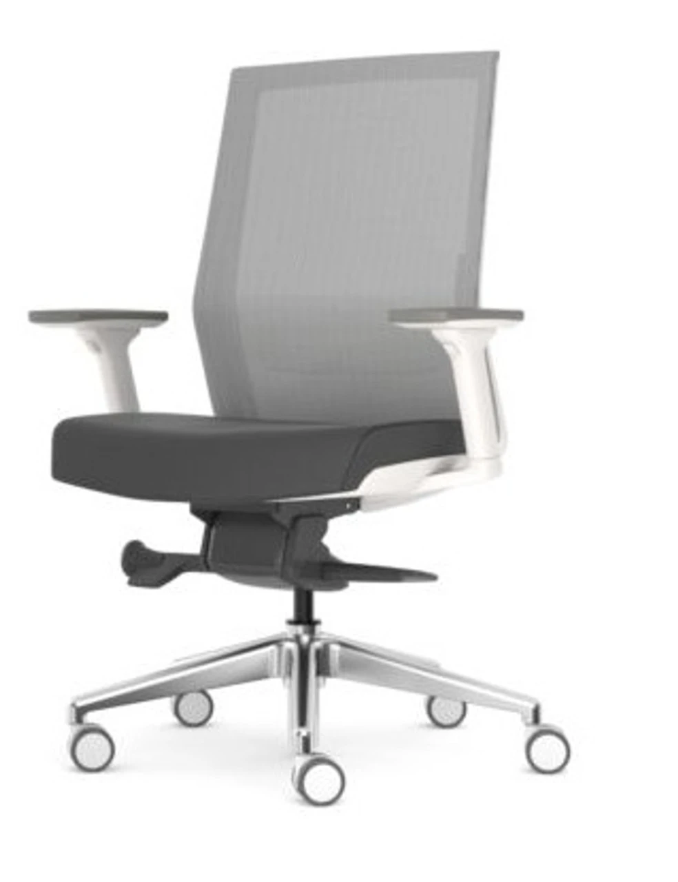 AMQ Zilo Grey Mesh White Frame Ergonomic Task Chair 6 AMQ Zilo Grey Mesh White Frame Ergonomic Task Chair - Image 4