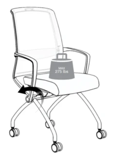 Tizu Training & Nesting Chair -Desk Elegant Shop AMQtizurecline 32687.1688760736