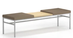 Avon 2 Seat Upholstered Bench With Center Table