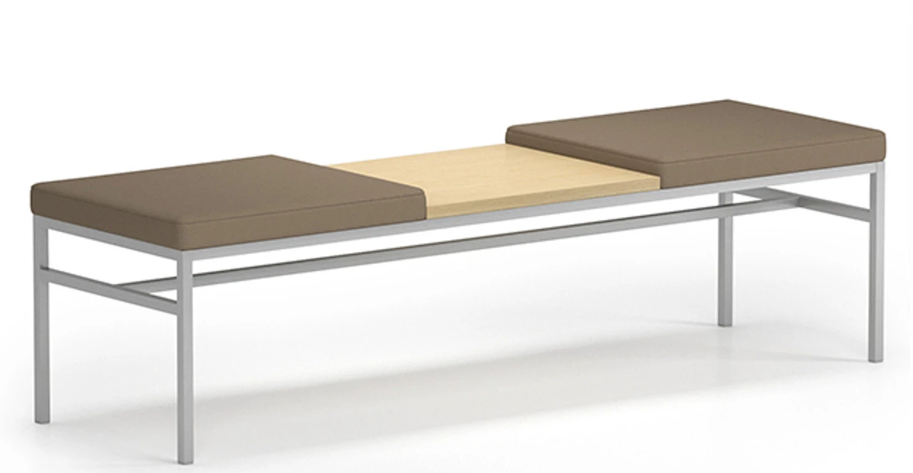 Avon 2 Seat Upholstered Bench With Center Table 3 Avon 2 Seat Upholstered Bench With Center Table