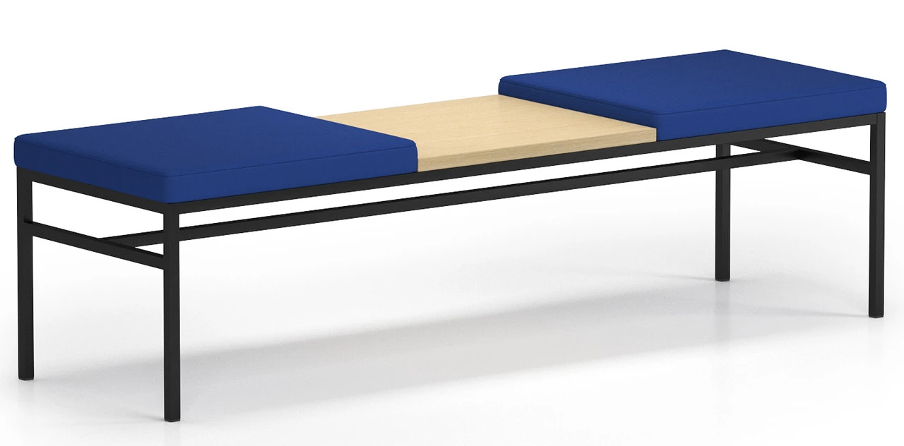 Avon 2 Seat Upholstered Bench With Center Table 4 Avon 2 Seat Upholstered Bench With Center Table - Image 2