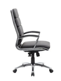 Leatherette Upholstered Executive Chair -Desk Elegant Shop B9471 BK RV 69206.1560181959