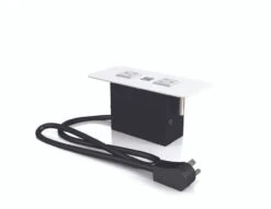 Napoli Wood Veneer 12' Conference Table -Desk Elegant Shop Cove LJ Corded Isolated White 15133.1531860182