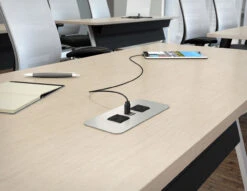 Aberdeen Laminate Surface 12' Boat Shaped Conference Table -Desk Elegant Shop ECA Retrofit CoveLG Shot1 75101.1531847260