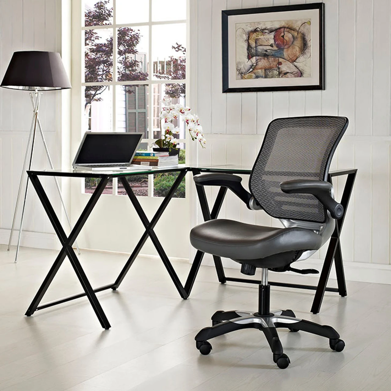 Hunter Mesh Back Leatherette Seat Task Chair 10 Hunter Mesh Back Leatherette Seat Task Chair - Image 8