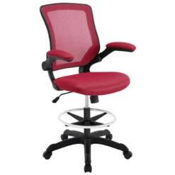 Turn Series Flip Arm Ergonomic Stool -Desk Elegant Shop EEI 1423 RED 39606.1446571174