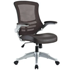 Flip Arm Ergonomic Task Chair -Desk Elegant Shop EEI 210 BRN 95120.1446564470