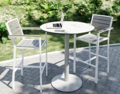 Eveleen Aluminum Frame Stool -Desk Elegant Shop Eveleen White Bar set feature 90069.1582037262