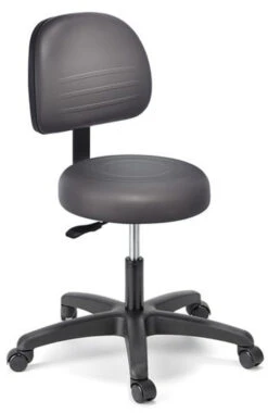 Cramer Fusion Round Med Tech Lab Stool W/ Back
