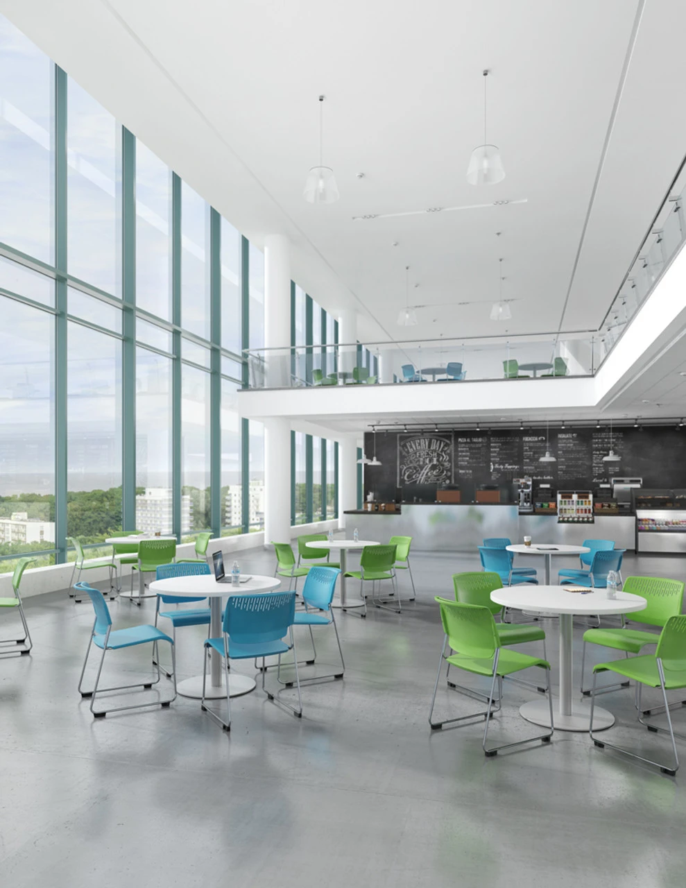 Kimball Poly Stackable Side Chair 4 Pack 7 Kimball Poly Stackable Side Chair 4 Pack - Image 5