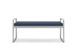 Gansett 2 Seat Bench -Desk Elegant Shop Gansett GN1015B5 v2 COEV SLV Bench2Seater HI 72287.1527627075
