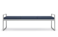 Gansett 3 Seat Bench -Desk Elegant Shop Gansett GN1016B5 v2 COEV SLV Bench3Seater HI 32390.1527685369