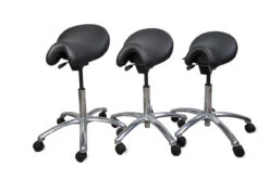 Bambach Classic Ergonomic Saddle Stool With Backrest -Desk Elegant Shop Group angled 30425.1684444866