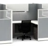 Accelerate Height Adjustable L- Stations W/ Laminate Storage 6 Pack -Desk Elegant Shop HONNOW Typ11 49244.1670510280