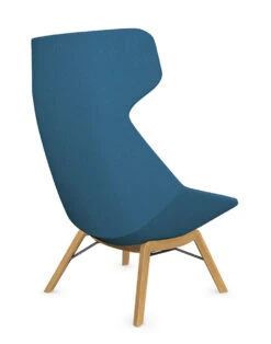 Jax High Back Lounge Chair With Wood Legs -Desk Elegant Shop Jax 9226 Maple 135 degrees Media Gallery 600x1024 69439.1665078092