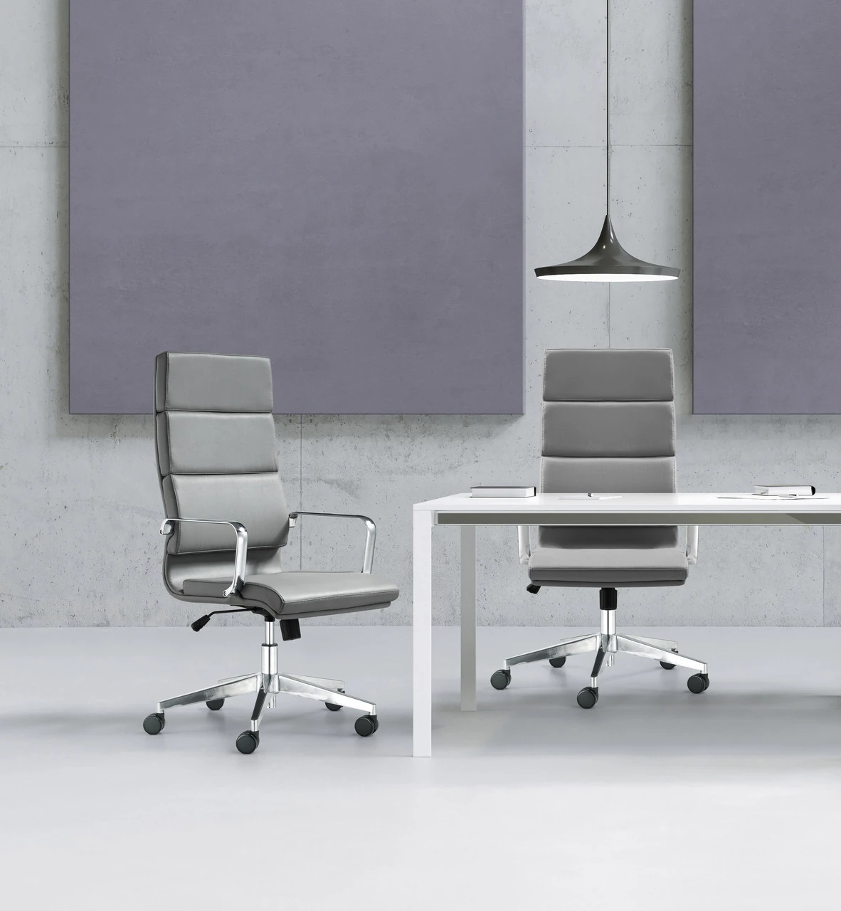 Jimi High Back Grey Leather / Open Box 4 Jimi High Back Grey Leather / Open Box - Image 2