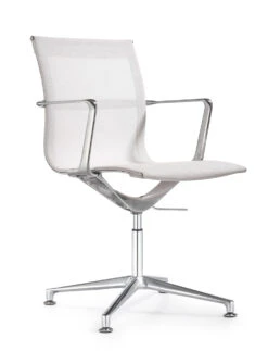 Joan Mesh Mid Back Side -Desk Elegant Shop Joan Side Chair Mid Arms 45 degree White 46141.1542746319