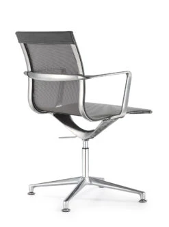 Joan Mesh Mid Back Side -Desk Elegant Shop Joan Side Chair Mid Arms 45 degree back Gray 44945.1542746319