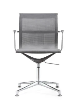 Joan Mesh Mid Back Side -Desk Elegant Shop Joan Side Chair Mid Arms Front Gray 39611.1542746319