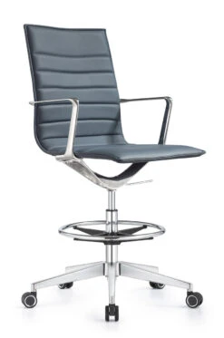 Joe Mid Back Stool -Desk Elegant Shop Joe Stool 45 Degree Charcoal Blue 46505.1542832953