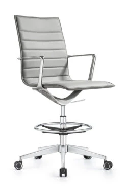 Joe Mid Back Stool -Desk Elegant Shop Joe Stool 45 degree Midtown Gray 89393.1542832953