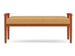 Amherst Open Arm Wood Two Seat Bench