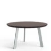 Waterfall Conversational Table -Desk Elegant Shop Luxe LX1630T6 v1 WAL SLV ConversationalTable HI 30134.1658419421