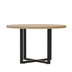 Mirella Round Laminate Conference Table -Desk Elegant Shop MR48RSDD MR42RSDD FrontAngle 15787.1555010316