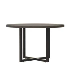 Mirella Round Laminate Conference Table -Desk Elegant Shop MR48RSTO FrontAngle tn 50508.1555010321