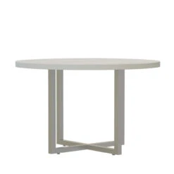 Mirella Round Laminate Conference Table -Desk Elegant Shop MR48RWAH MR42RWAH FrontAngle 06891.1555001392