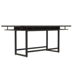 Mirella Rectangular 8' Standing Height Laminate Conference Table -Desk Elegant Shop MRCH8STO FrontAngle 55935.1555422561