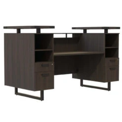 Mirella Laminate Reception Desk -Desk Elegant Shop MRRD78STO MRRD90STO FrontAngle 36717.1554991601