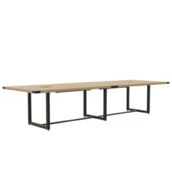 Mirella Rectangular 12' Sitting Height Laminate Conference Table -Desk Elegant Shop MRS12SDD FrontAngle 07863.1555011073