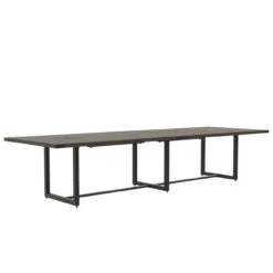 Mirella Rectangular 12' Sitting Height Laminate Conference Table -Desk Elegant Shop MRS12STO FrontAngle 62186.1555011073
