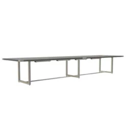 Mirella Rectangular 16' Sitting Height Laminate Conference Table -Desk Elegant Shop MRS16SGY FrontAngle tn 48324.1555013657