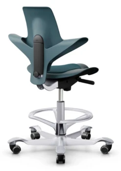 HAG Capisco Puls Partially Upholstered Saddle Stool / 5 Day Express Ship -Desk Elegant Shop OCUSA 8010 PETROLEUM STOOL SIDE 65727.1697575183