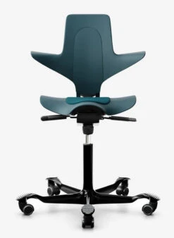 HAG Capisco Puls Partially Upholstered Saddle Chair / 5 Day Express Ship -Desk Elegant Shop OCUSA 8010 PETROLEUM 08092.1697563084
