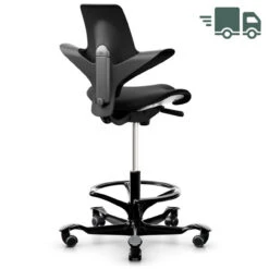 HAG Capisco Puls 8020 Stool- Fully Upholstered Seat / 15 Day Standard Ship -Desk Elegant Shop OCUSA 8020 STANST BLACK 55702.1697225021