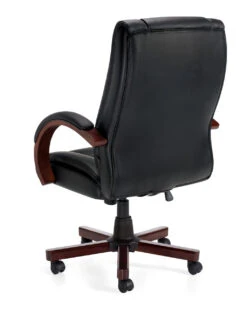 Luxhide Wood Trim Executive Chair -Desk Elegant Shop OTG11300B RegBack 1 80991.1435179060