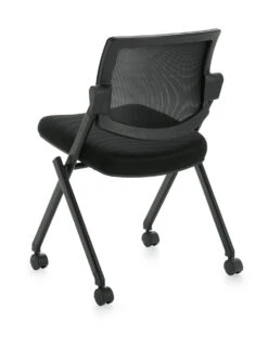 Mesh Back Flip Seat Nesting Chair 19 Mesh Back Flip Seat Nesting Chair -Desk Elegant Shop OTG11341B MS20 BLK RegBack 61237.1504813908